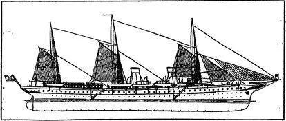 Императорская яхта Штандарт Проектный вид 1 августа 1903 г в списки - фото 93