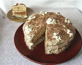 Торт с маком какао и орехами Лакомство кардинала Фруктовое мороженое с - фото 8