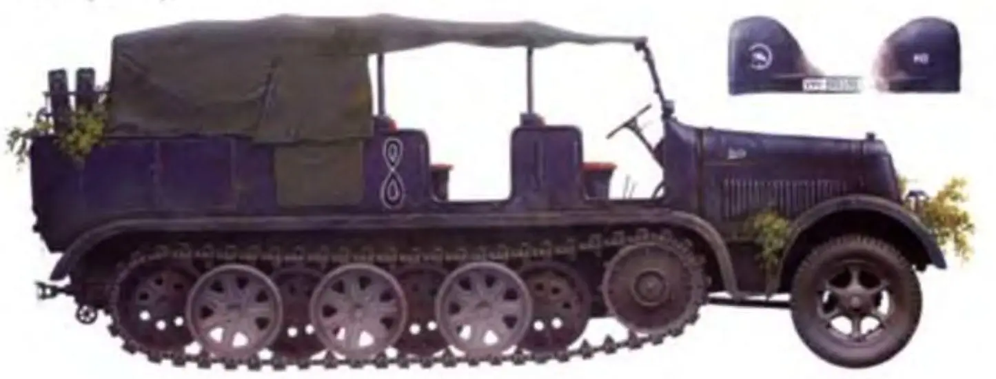 Тягач Sd Kfz 7 24я панцердивизия Лето 1941 г Полугусеничный тягач - фото 67