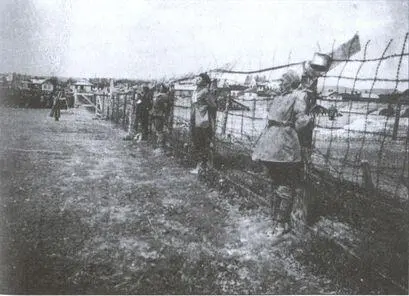 Пленные красноармейцы привязанные в наказание к столбам Фотография сделана - фото 26