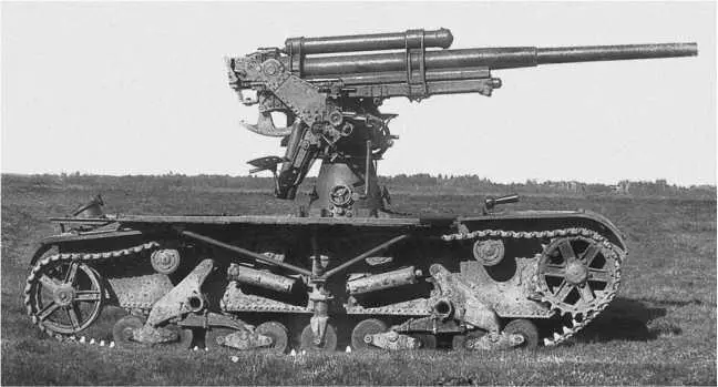 Опытный образец самоходной установки СУ6 в боевом положении с откинутыми - фото 176