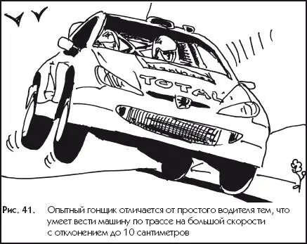 Рис 41Опытный гонщик отличается от простого водителя тем что умеет вести - фото 41