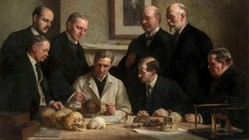 Рис 254Картина Джона Кука Дискуссия о пилтдаунском черепе На этой - фото 182