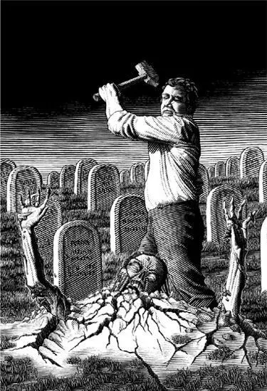 HE HEFTED THE BLACKSMITHS HAMMER AND BROUGHT IT DOWN ON THE UNMENTIONABLES - фото 9