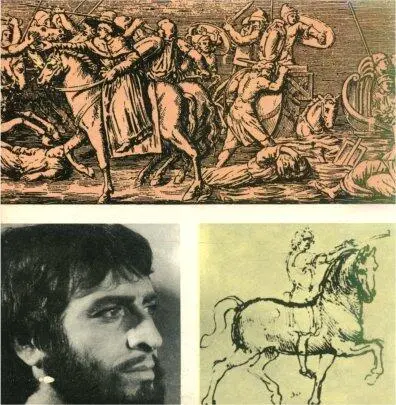Рисунок для конного памятника маршалу Тривульцио В 15111512 годы Леонардо - фото 41