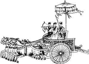 Боевая колесница Рисунок с изображения эпохи Хань Диаметр колес боевой - фото 36