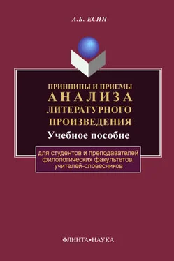 Андрей Есин Принципы и приемы анализа литературного произведения обложка книги