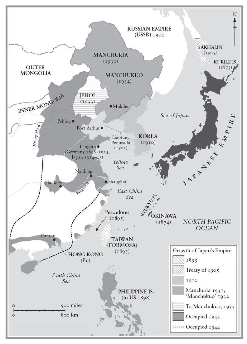 Map 4 Japans Colonies in East Asia Figure 8 Japanese responses to the - фото 18