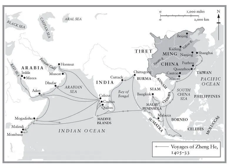 Map 7 Zheng Hes Expeditions As we saw in Chapter 2 Britain was able to - фото 23