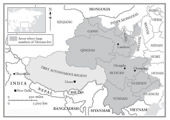 Map 10 Tibet The Chinese strategy towards Tibet has comprised a range of - фото 44