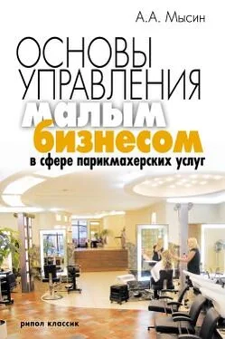 Александр Мысин Основы управления малым бизнесом в сфере парикмахерских услуг обложка книги