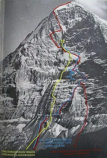 Маршруты 1935 г зеленый 1936 г синий 1938 г красный Фриц надел - фото 45