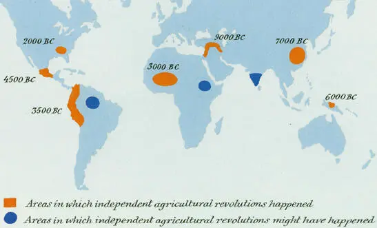 Map 2 Locations and dates of agricultural revolutions The data is - фото 13