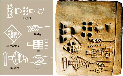 19 A clay tablet with an administrative text from the city of Uruk c - фото 22