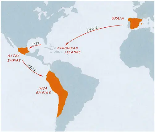 Map 7 The Aztec and Inca empires at the time of the Spanish conquest The - фото 55