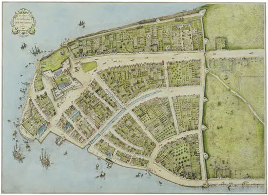 39 New Amsterdam in 1660 at the tip of Manhattan Island The settlements - фото 60