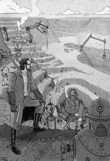 THE ROBOTS SWARMED AROUND HIMTHE PITBOTS THE GLOWING SCRUBBLERS THE - фото 6