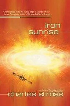 Charles Stross Iron Sunrise обложка книги