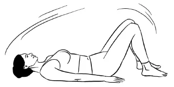 Лежа на спине подбородок параллелен полу ноги согнуты в коленях стопы на - фото 24