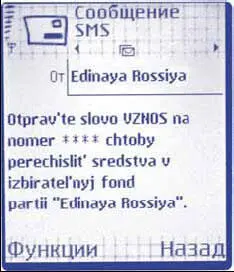 Пример SMS на экране телефона ВАРИАНТ 2 В меню SIMкарты избирателя есть - фото 36