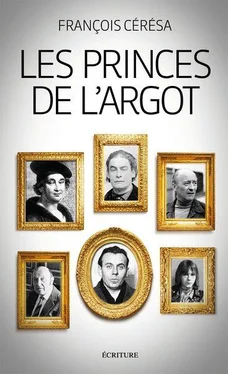 François Cérésa Les princes de l'argot обложка книги