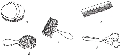 Рис 10 Инструменты для ухода за шерстью собаки а щетка из натуральной - фото 27