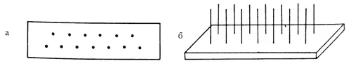 Гребенка для очистки соломы а схема размещения гвоздей б общий вид Иглы с - фото 65