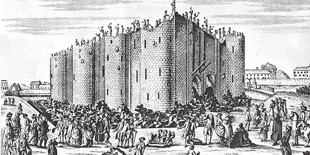 Разрушение Бастилии восставшим народом Немецкая гравюра конца XVIII в 7 14 - фото 142