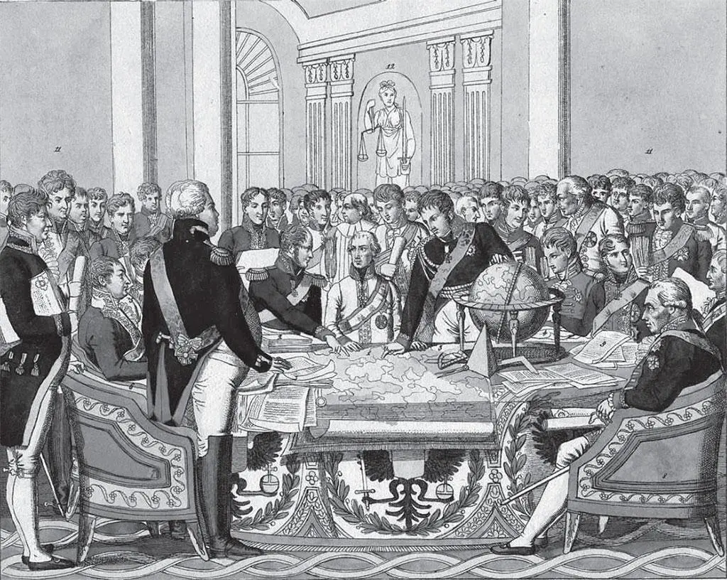 Фридрих Кампе Венский конгресс Гравюра Первая половина XIX в Финальный - фото 174