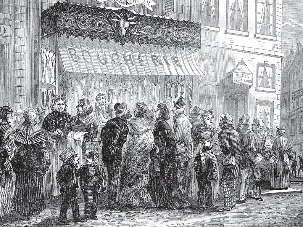 Очередь у мясной лавки во время осады Парижа 1870 Жюль Дидье Гамбетта - фото 249