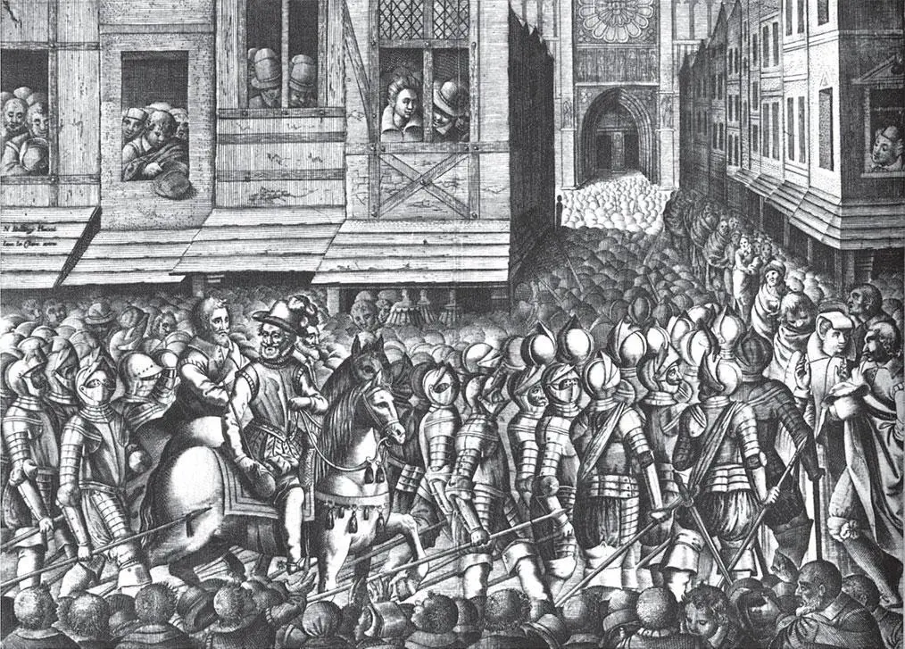 Торжественный въезд Генриха IV в Париж в 1594 г Гравюра конца XVI начала - фото 78
