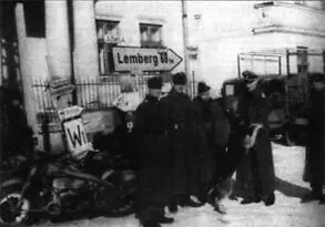 Офицеры 10го разведывательного батальона СС в Золочеве Немцы - фото 15
