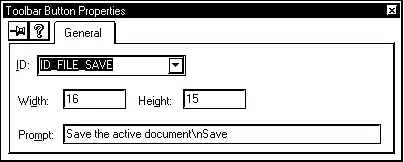 Рис 38 Диалоговая панель Toolbar Button Properties Идентификатор кнопки - фото 60