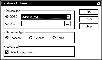 Рис 57 Диалоговая панель Database Options Группа Datasource предназначена - фото 98