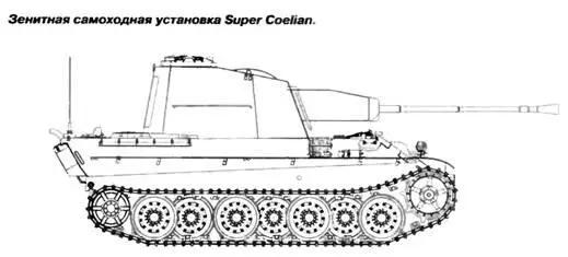 Компоновка башни ЗСУ Super Coelian 55 мм пушки на максимальном угле - фото 201