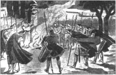 Почести богам Рисунок Е Козака Древнерусский богатырь Современный - фото 9