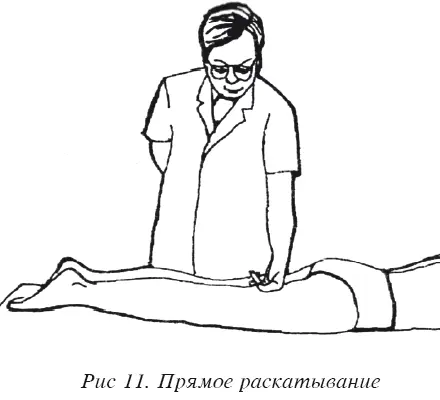 Косвенное раскатывание При проведении приема используется небольшой нажим - фото 63