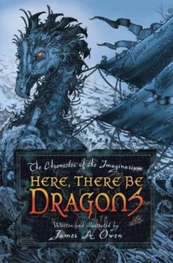 James Owen Here, There Be Dragons обложка книги