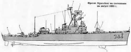 1 Обтекатель ГАС SQS42V 2 76мм АУ 3 АП навигационной РЛС 1226 4 АП - фото 156