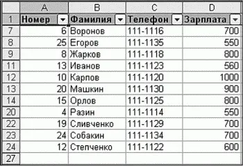 Рис 184 Результат применения фильтра 148 Формулы Ячейка может содержать - фото 193