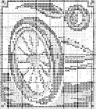 Fabric Aida White or Black Design Count 73w x 79h Design Size 73 x 79 - фото 2