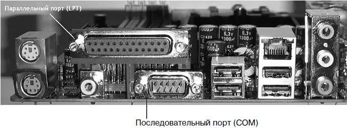 Рис 93 Параллельный и последовательный порты К параллельному порту кроме - фото 77