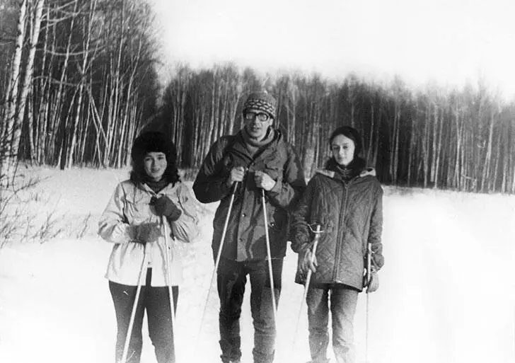 Март 1978 г Лыжный поход чеховского семинара на филфаке МГУ в Мелихово 19 мая - фото 37