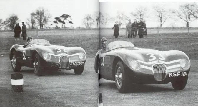 Вдохновение для Джима Кларка Вид Ecurie Ecosse Jaguar Cтипа на дороге - фото 4