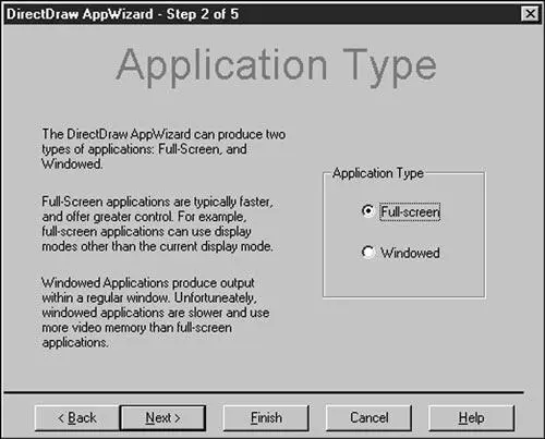 Рис 33 Диалоговое окно Application Type Снова нажмите кнопку Next и перед - фото 4