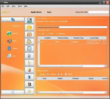 Интерфейс клиентской утилиты Glide One Sync повторяет расположение элементов - фото 31