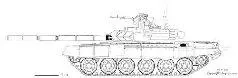 Боковая проекция танка T 90C с комплексом Штора1 н очным прицельным - фото 9