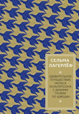 Сельма Лагерлёф Удивительное путешествие Нильса Хольгерссона с дикими гусями по Швеции обложка книги