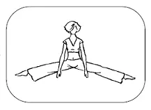 Упражнение 16 Исходное положение сидя шпагат руки опущены вниз - фото 44