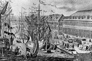 Вид Биржи и Гостиного двора на Малой Неве Гравюра ИП Елякова 1753 г - фото 22